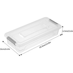 Contenitori di Plastica Trasparente con Manico Grigio e Coperchi Resistenti, Scatole Impilabili per Organizzazione e Conservazione Artigianale - Product Image 3