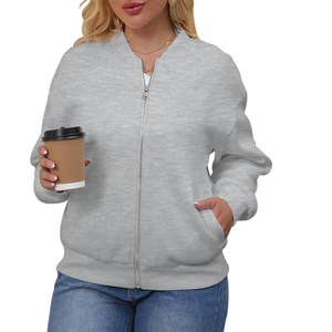 Chaqueta Bomber de Moda al por Mayor para Mujer, Manga Larga, Top Ventas, Chaquetas Bomber para Dama con Logotipo Personalizado, MOQ Bajo - Product Image 6