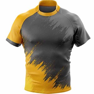 Conjunto Deportivo para Hombre en Amarillo y Negro con Bloques de Color, Impresión por Sublimación, Secado Rápido, Tejido de Poliéster, Ropa de Verano - Product Image 5