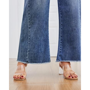 Jean tendance pour femme, respirant, mignon, coupe large, jambe droite, confortable, en denim - Product Image 5