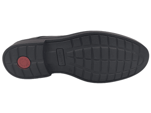 Chaussures habillées pour hommes en cuir véritable noir, style Oxford, à enfiler, respirantes, avec doublure en cuir véritable et semelle extérieure ergonomique en caoutchouc gaufré - Product Image 2