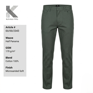 Pantalones Chinos de Algodón para Hombre, 170GSM, Tejido Semi-Panamá, Pantalones Casuales, Fabricante OEM ODM, Proveedor Mayorista - Product Image 1