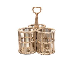 Mejor Vendido: Ecológico, Soporte para Botellas de Vino de Mimbre Tejido, Diseño de Tejido Abierto, Soporte Doble para Botellas, Hecho a Mano para el Mercado Mayorista - Product Image 1