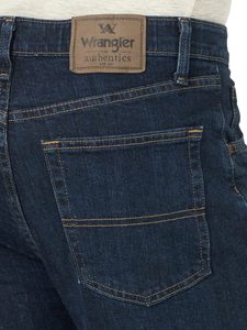 Jeans de Mezclilla para Hombre, Corte Recto, Cintura Media, Ajuste Regular, Lavado Oscuro, Algodón, Casuales, para Otoño, Disponibles para Venta en Línea - Product Image 5