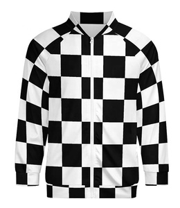 Chaqueta Cortavientos de Carreras con Estampado Personalizado, Blanca y Negra, con Nombre Personalizado del Equipo, Talla Grande, con Cremallera, Chaqueta Anorak de Dos Tonos - Product Image 3