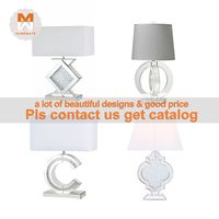 Décoration de diamant sublimé en forme de coeur chambre à coucher miroir lampe de table produits ménagers lampe de table