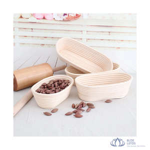 Cesta de fermentación de pan de ratán reutilizable y ecológica, la más vendida, para levantar masa de pan de levadura, azul - Product Image 1