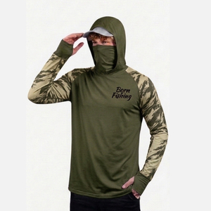 Wholesale Custom Camouflage Printed Men's Fishing <b>Hoodie</b> & Shirt UPF 50 Waterproof Breathable Moisture Wicking <b>UV</b> <b>Protection</b> - Product Image 1