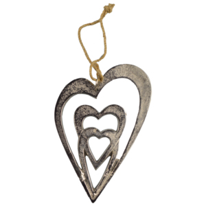 Heart Design Hanging Plated Finishing Design With Solid Metal Home Decor Christmas Tree Decor for Hanging Design - Product Image 1