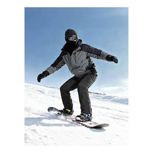 Pantalones de senderismo para hombre, forrados de lana, impermeables, para nieve y esquí, con múltiples bolsillos con cremallera, cálidos para invierno - Product Image 6