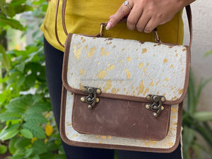 Nuevos bolsos hechos a mano de cuero de animales reales para mujer, elegante, informal, gran oferta, bolso bandolera de cuero occidental de alta calidad - Product Image 3