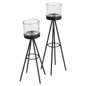 Elegant High Quality Amber Glass Hurricane Candle Holders Handmade Eco-Friendly Home Decor Set with Contemporary Design - Product Image 6