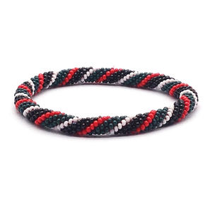 Venta Exclusiva de Pulseras de Cuentas de Vidrio Tejidas a Mano con Diseño Único B-035 de Ahana para Mujer, Ideales para Ocasiones Casuales - Product Image 1