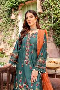 Tenues d'été pakistanaises et indiennes Shalwar Kameez en tissu de coton Lawn, pour les fêtes, avec des caractéristiques de séchage rapide, anti-plis et réversibles - Product Image 4