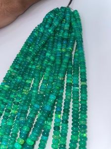 Perles Rondelles Lisses en Opale Verte Teinte Naturellement, Taille 5mm à 6mm, Pierre Naturelle, Vente en Gros, Perles Artisanales pour Fabrication de Bijoux, Fournisseur - Product Image 4