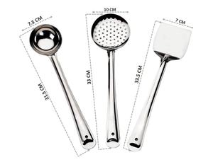 Juego de Utensilios de Cocina Premium de Acero Inoxidable, Cuchara para Servir, Espumadera, Espátula, Proveedor de Calidad de Exportación - Product Image 2