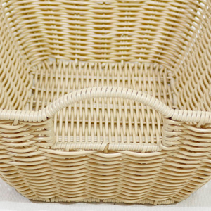 Plateau carré en polyrotin à poignées perforées, écologique, moderne, fait main, pour salle de bain et boissons, à prix abordable et de bonne qualité - Product Image 6