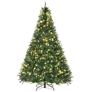 7ft Pre-Lit Full Douglas Fir Artificial Christmas <b>Tree</b> with 700 Warm White LED <b>Lights</b> & 2154 Tips Realistic Branches - Product Image 1