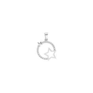 Colgante de Diamante Cultivado en Laboratorio Aarinya, Certificado IGI, Oro de 14K, Corte Brillante Luna y Estrella, Estilo Lindo, Unisex, para Uso Diario, Regalo - Product Image 4