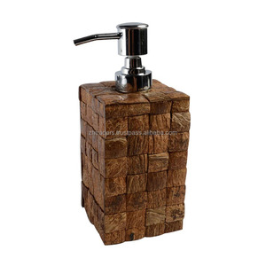 Distributeur de savon en bois fait à la main distributeur de savon en bois dernier modèle avec pompe en métal distributeur de savon liquide - Product Image 2