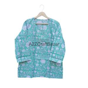 Robe d'hiver artisanale pour femme, imprimé floral romantique de luxe, 100 % coton respirant, taille élastique douce, manches trois-quarts - Product Image 2