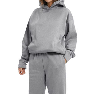 Sweat-shirts à capuche unisexes personnalisables avec logo pour femmes, vêtements de sport, vente en gros, molleton de coton mi-lourd, streetwear hiver uni - Product Image 2