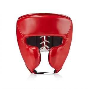 Protège-tête d'entraînement de boxe pour hommes, équipement de sport léger et protecteur avec couverture rembourrée pour le front et les joues, fermeture réglable - Product Image 1