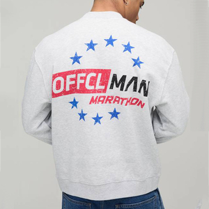 OEM Screen Printed <b>Custom</b> Men's Sweatshirt Personalized Long Sleeve Streetwear Casual Wear <b>Custom</b> Design Apparel Top Clothing - Product Image 1