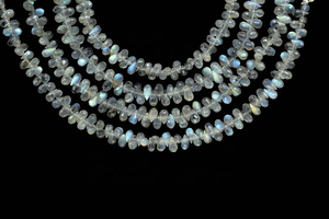 Cuentas facetadas de labradorita de fuego Natural, cuentas de piedra en forma de gota de 5*7mm, joyería de gota de labrodita - Product Image 4