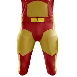 Ensemble d'uniformes de football américain dernière génération, maille respirante, anti-humidité, vêtements de sport à manches courtes - Product Image 5