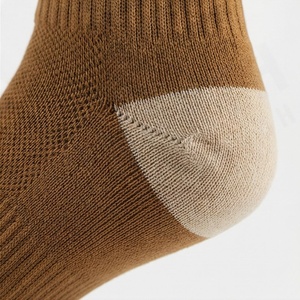 <b>Crew</b> <b>Socks</b> Solid Color Knitted Breathable Standard Thickness Adult Casual Daily Use Brown - Product Image 6