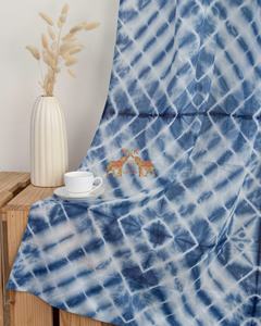 Magnifiques rideaux en coton faits à la main, style indien moderne, tie-dye, impression personnalisée pour salons - Product Image 4