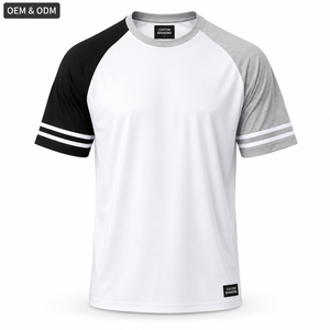 T-shirt Raglan Homme Personnalisé à Manches Courtes, Color Block, Sportif – Fabricant de Vêtements en Gros OEM/ODM à Marque Privée - Product Image 1