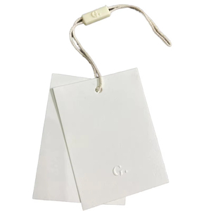 Custom Luxury Embossed Logo Paper Hang <b>Tag</b> Thick Paper Swing <b>Tag</b> Printed Clothing Label Hangtag with String for Garment - Product Image 3