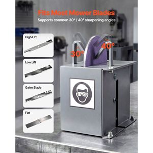 Affilatrice da 1HP con mola in ceramica da 9 pollici, raccoglitore di residui, bilanciatore e affilatore per lame di tosaerba a 30 gradi - Product Image 4