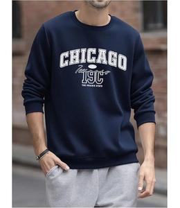 Sudadera de algodón cómoda para hombre, de manga larga, con cuello y hombros caídos, estampada, de la marca OEM, la más vendida, procedente de Bangladesh. - Product Image 2