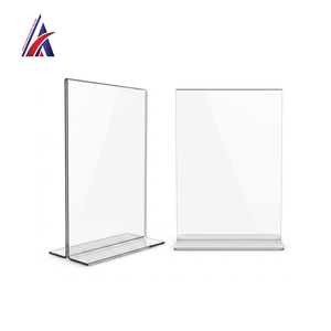 Meilleur fournisseur de présentoirs en acrylique en forme de T, pliables, portrait, A4, double face, pour menu de table, porte-brochures, cadre d'affichage, décoration intérieure, B2B, OEM - Product Image 4
