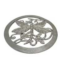 Socle rond en fonte pour casseroles et poêles, motif abstrait ajouré, noir, résistant à la chaleur, pour comptoir de cuisine