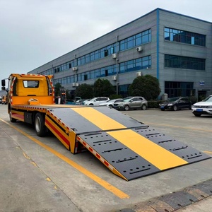 Camion de <span class=keywords><strong>d</strong></span>épannage à plateau plat FAW J6L 4*2, <span class=keywords><strong>un</strong></span> pour deux, pour le sauvetage routier et le <span class=keywords><strong>d</strong></span>épannage de véhicules - Product Image 4