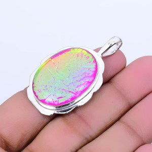 Colgante de Ópalo de Fuego Australiano Triple, Plata de Ley 925, Joyería Boho Hecha a Mano, Elegante Regalo para Mujer - Product Image 3