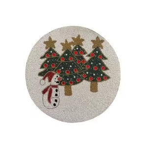 Mantel decorativo hecho a mano con cuentas para eventos especiales, llamativo mantel bordado con cuentas para decoración de comedor. - Product Image 1