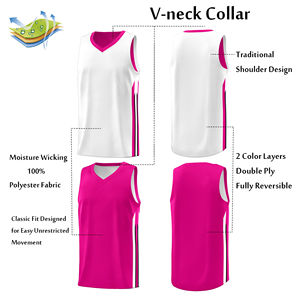 Maillot de basketball sans manches respirant en gros, impression par transfert thermique personnalisée, logo personnalisé, léger, durable, haute performance - Product Image 3