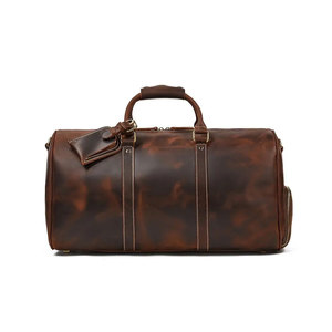 Fashion Leather Travel Duffle Bag Gym Sports <b>Luggage</b> Carry Bag Lightweight Strong Build Leather Duffle Bags - Product Image 1