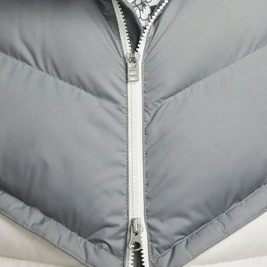 <b>Men's</b> Hooded Color Blocking Down Puffer Jacket Windproof Casual Winter <b>Coat</b> Regular Fit Zipper Closure Gray <b>White</b> - Product Image 5