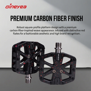 Pédales de vélo <span class=keywords><strong>VTT</strong></span> en fibre de <span class=keywords><strong>carbone</strong></span> 3K, ultralégères, durables, plateforme en titane, 3 roulements, C525/C520, pédales hautes Gineyea - Product Image 2