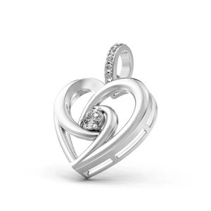 Colgante de Corazón en Espiral con Diamante de Laboratorio Certificado IGI en Oro de 10K, Diseño Minimalista para Uso Diario, Joyería para Mujer, Regalo, Fabricante al por Mayor, OEM, Personalizado - Product Image 5