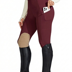 Wholesale Women's Perforated Mesh <b>Base</b> <b>Layer</b> <b>Long</b> <b>Sleeve</b> High Neck Equestrian Shirt Breathable Quick Dry Horse Riding Legging - Product Image 5