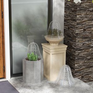 Set di 6 Campanelle da Giardino in Metallo Bianco 40x33 cm per Protezione Piante dai Parassiti e dai Predatori - Product Image 2