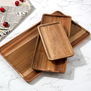 Plateau de service en bois massif, lot de 3 rectangulaires de tailles variées, prix usine, pour la restauration - Product Image 2