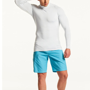 Camiseta Deportiva de Manga Larga para Hombre, Blanca, Anti-UV, Antibacteriana, Transpirable, Ecológica, de Secado Rápido, Poliéster/Nailon - Product Image 2